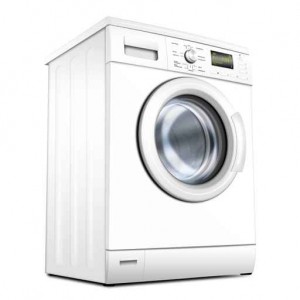 Waschmaschine, Waschvollautomat weiß , isoliert, freigestellt